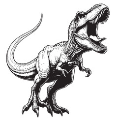 Coloring Page Outline of Carnotaurus roaring Dinosaur. Coloring Book page for kids. outline vector illustration isolated on a white background. © waheed