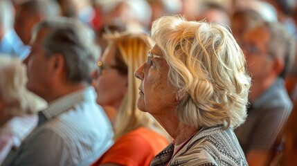 Panel discussion on mental health featuring experts and advocates Stock Photo with copy space