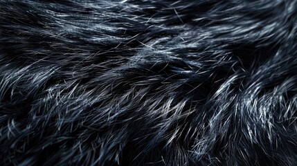 Naklejka premium Spikey dark animal fur contrasting with a light backdrop