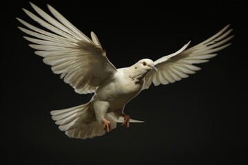 Fototapeta premium Symbolic representation of peace dove in flight, a timeless image of serenity and harmony