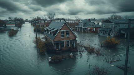 Fototapeta premium flooded city due to flood Отправить отзыв Боковые панели История Сохраненные