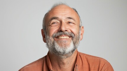 Portrait of a Bearded Man Smiling