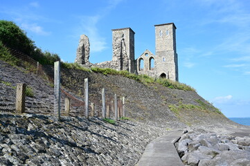 Reculver Towers and Roman Fortress.