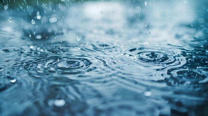 Raindrop ripple texture background, rainy day, water ripples