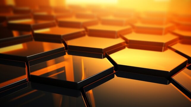 Abstract honeycomb pattern background design for visually appealing content enhancement