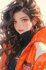 Portrait of Girl, Anime Style