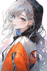 Portrait of Girl, Anime Style