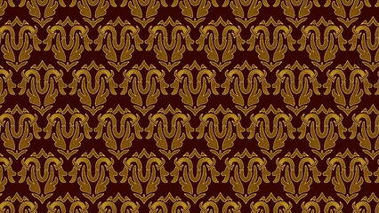 Seamless pattern background design with ornament motifs, batik decoration, wallpaper, template 