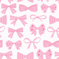 Bow seamless pattern. Surface decoration.Vector illustration.