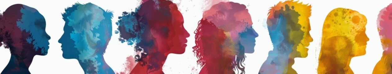 Abstract Illustration of Racial Equality, Anti-Racism, and Diversity with Silhouettes and Wood Textures, Emphasizing Collaboration, Inclusion, and Cultural Multiculturalism, AI-Generated 4K Wallpaper.