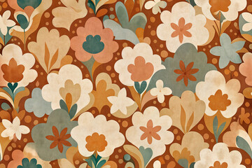 "Autumn Garden" Seamless Pattern: The warm hues of this pattern will remind you of sunny autumn days