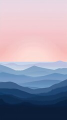 Obraz premium mountain landscape beautiful sunrise view at the countryside