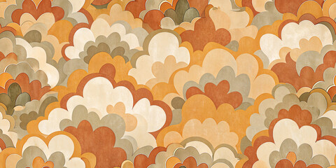 "Orange Mood" - Seamless Pattern: Create a warm and cozy atmosphere with this sunny pattern