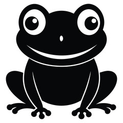 Hand drawn frog silhouette