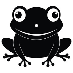 Hand drawn frog silhouette
