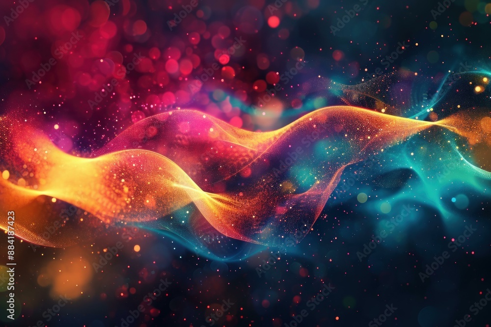 Aufkleber kaleidoscopic abstract background. speed color light. generate ai