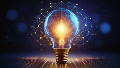 light bulb on black background