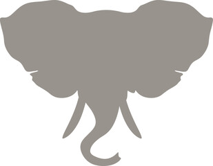 Elephant Head Vector Graphic 