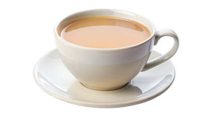 Cup of Milk Tea on Saucer