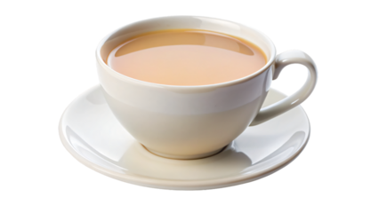 Cup of Milk Tea on Saucer