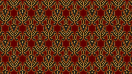Obraz premium Seamless pattern background design with ornament motifs, batik decoration, wallpaper, template 