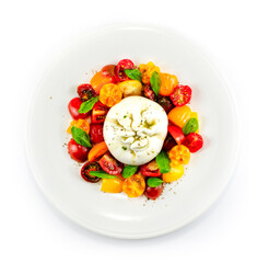 Burrata cheese with Tomatoes Salad