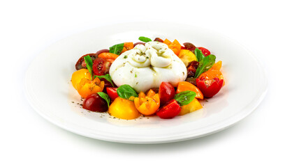 Burrata cheese with Tomatoes Salad