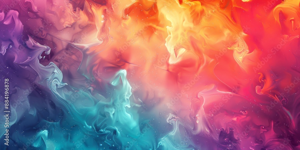 Poster bright and dynamic abstract background featuring a swirl of vibrant colors, ideal for creative proje