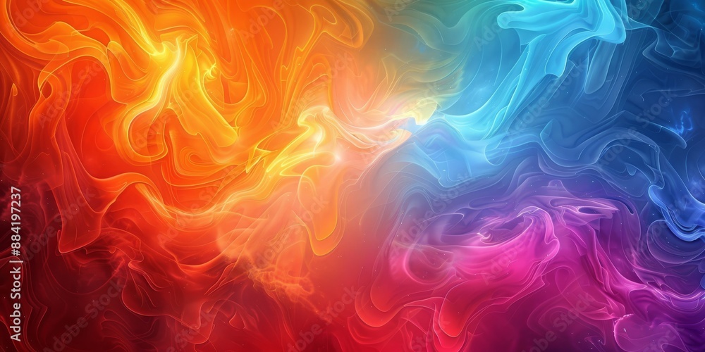 Poster bright and dynamic abstract background featuring a swirl of vibrant colors, ideal for creative proje