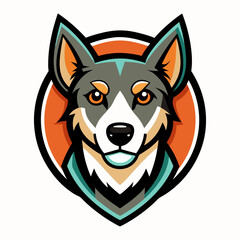 a dog logo illustration vector design 