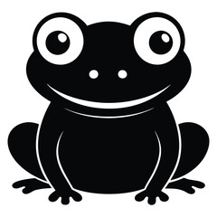 Hand drawn frog silhouette
