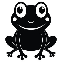 Hand drawn frog silhouette