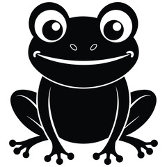 Hand drawn frog silhouette