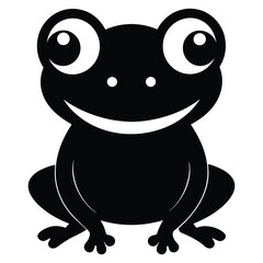 Hand drawn frog silhouette