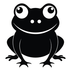 Hand drawn frog silhouette