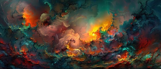 A liquid mixed background with abstract colors