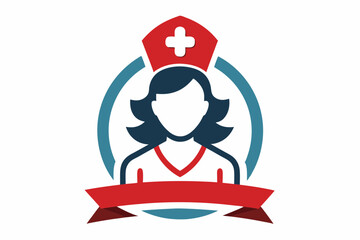 nurse logo icon, medical nurse logo icon vector illustration
