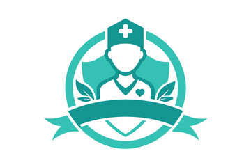 nurse logo icon, medical nurse logo icon vector illustration

