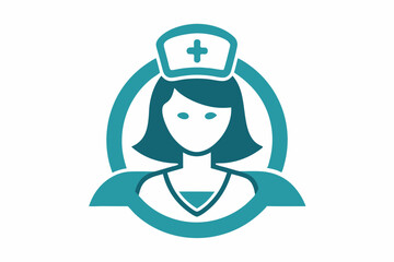 nurse logo icon, medical nurse logo icon vector illustration
