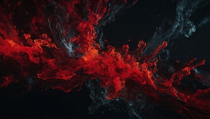 Abstract background in luminous red and black hues