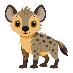 Illustration of Hyena animal on white
