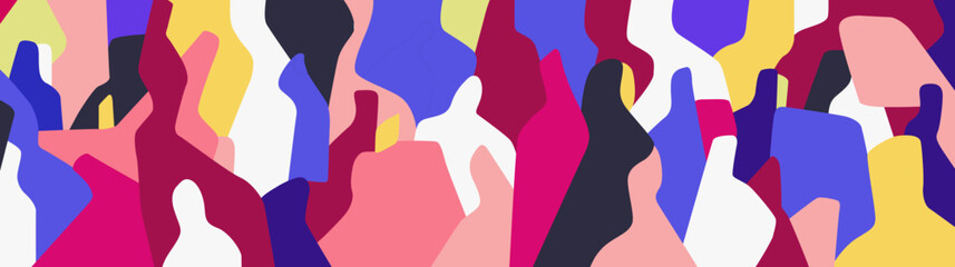 
Internet people social network abstract background , multicolored silhouettes vector illustration
