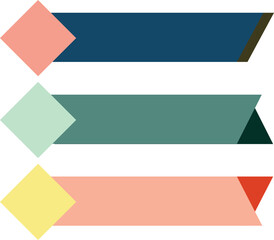 set of colorful banners