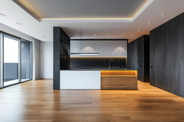 Modern Apartment Interior Design with Minimalistic Living Room