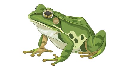 Obraz premium Frog Vector Illustration on White Background