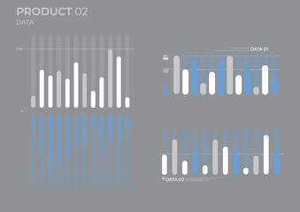 Coverage audience business analysis charts. Finance Charts.