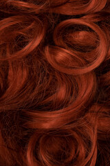 Red hair as a background.