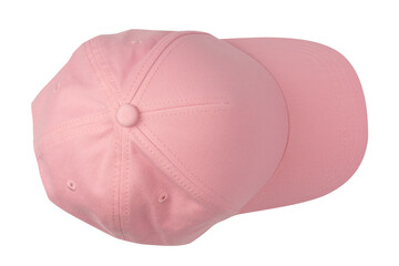 Pink cap isolated on white background.