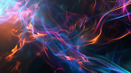 Obraz premium Neon Symphony: Abstract Energy Flow