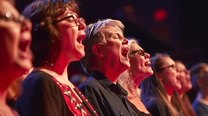 People singing patriotic songs at a local concert, Patriot Day, Patriotic Concert
